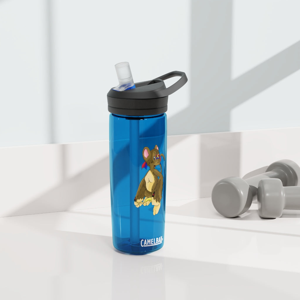 Moonki CamelBak Eddy® Water Bottle in 20oz and 25oz sizes, showcasing its durable Tritan™ material and spill-proof design.